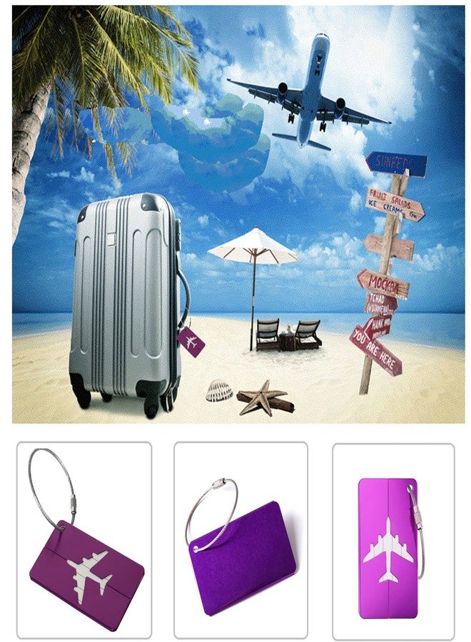FABULWAY 3PCS Heavy Duty Add a Bag Luggage Straps Jacket Gripper 3PCS Luggage Tag Suitcase TravelTags with Name ID Card,Carry-on Luggage Belt Baggage Suitcase Straps Belts Travel Accessories (Blue) - Image 5